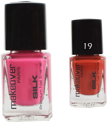 

Makeover Professional Nail Paint Combo Natural-Pink-24 , Spicy-Magneta-19 (9 ml, Pack of 2) Multi(Pack of 2)