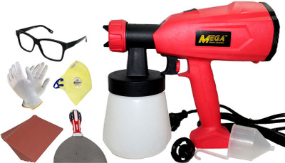 

Digital Craft Mega Electric Gun Painting Machine Spray Paint Gun High Pressure Household Latest Spray Machine Adjustable 220 V 350 W HVLP Sprayer(Red)