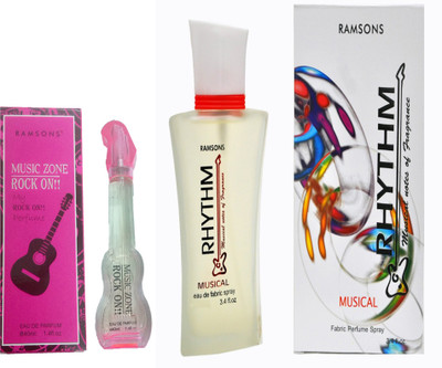 

RAMSONS RHYTHM MUSICAL PERFUME 100 ML+ MUSIC ZONE ROCK ON PERFUME 40 ML Eau de Parfum - 100 ml(For Men & Women)