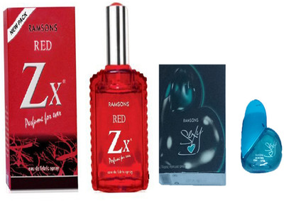 

RAMSONS RED ZX PERFUME 100 ML+ GREEN SEXY HEART PERFUME 30 ML Extrait De Parfum - 100 ml(For Men & Women)