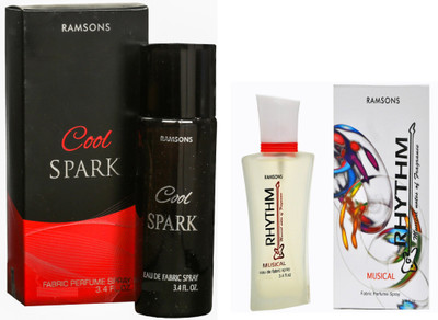 

RAMSONS COOL SPARK PERFUME 100 ML+ RHYTHM MUSICAL PERFUME 40 ML Eau de Parfum - 100 ml(For Men & Women)