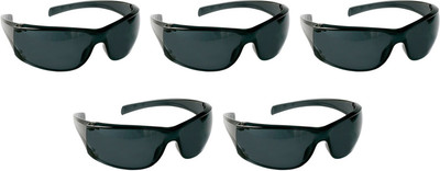 

Vezual Black Tinted (Pack of 5) Power Tool, Welding, Laboratory, Wood-working Safety Goggle(Free-size)