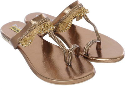 

Indirang Women Gold Flats