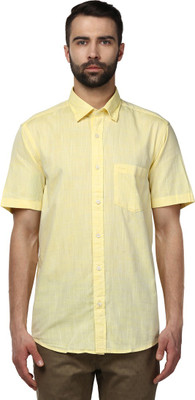 COLORPLUS Men Solid Formal Yellow Shirt