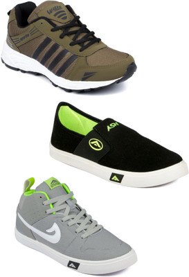 

Asian Men Casual & Running Shoes Combo Pack of 3 Casuals For Men(Multicolor