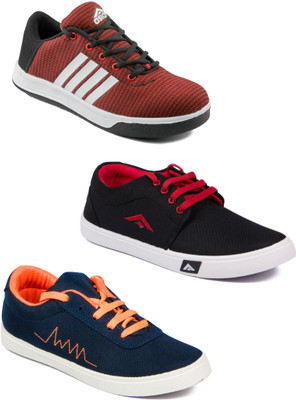 

Asian Men Casual & Running Shoes Combo Pack of 3 Casuals For Men(Multicolor