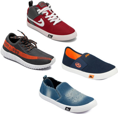 

Asian Men Casual & Running Shoes Combo Pack of 4 Casuals For Men(Multicolor