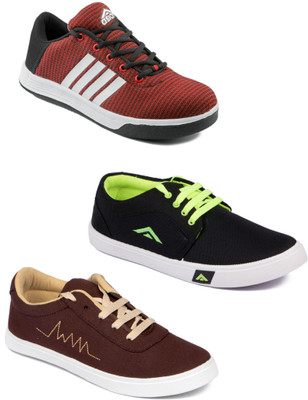 

Asian Men Casual & Running Shoes Combo Pack of 3 Casuals For Men(Multicolor