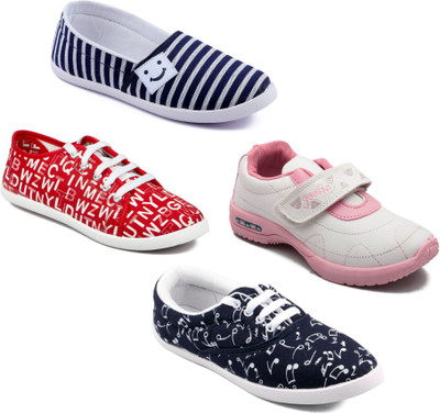 

Asian Women Casual & Running Shoes Combo pack of 4 Casuals For Women(Multicolor