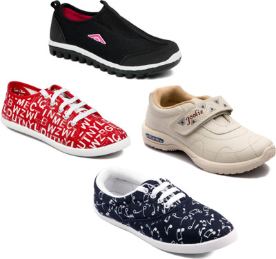 

Asian Women Casual & Running Shoes Combo pack of 4 Casuals For Women(Multicolor