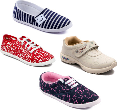 

Asian Women Casual & Running Shoes Combo pack of 4 Casuals For Women(Multicolor