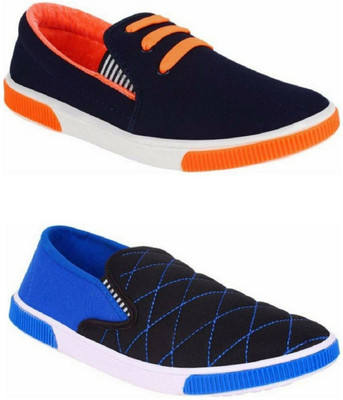 

WELDONE 2_PAIR_COMBO Loafers For Men(Multicolor, Blue :: orange