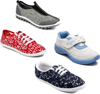

Asian Women Casual & Running Shoes Combo pack of 4 Casuals For Women(Multicolor