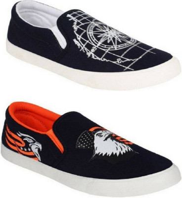 

WELDONE 2_PAIR_COMBO Loafers For Men(Multicolor, White :: orange