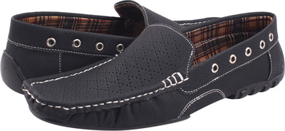 

STEEMO Perfect Stylish Premium Black Synthetic Silp-on Loafers For MenÃ¢ÂÂs Loafers For Men(Black