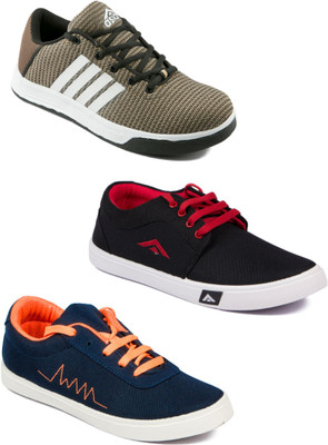 

Asian Men Casual & Running Shoes Combo Pack of 3 Casuals For Men(Multicolor