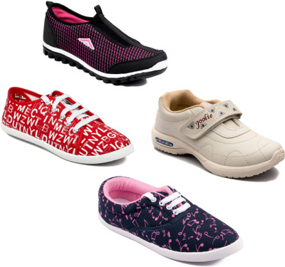

Asian Women Casual & Running Shoes Combo pack of 4 Casuals For Women(Multicolor