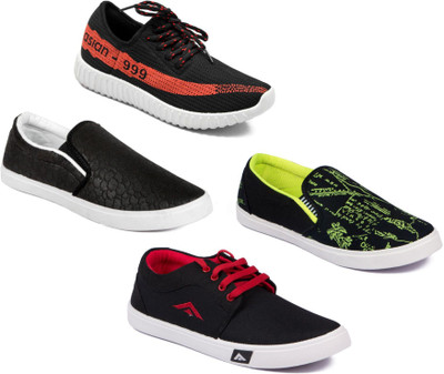 

Asian Men Casual & Running Shoes Combo Pack of 4 Casuals For Men(Multicolor