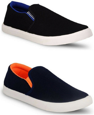 

WELDONE 2_PAIR_COMBO Loafers For Men(Black, Orange