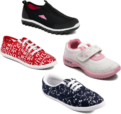 

Asian Women Casual & Running Shoes Combo pack of 4 Casuals For Women(Multicolor