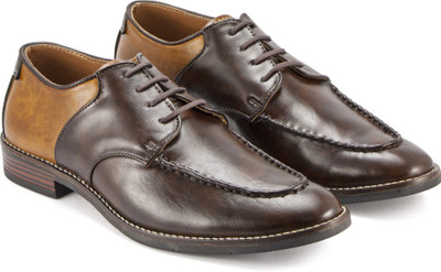 DeVEE Office Creavite Duel Tone Brown Lace Up For Men(Brown, Brown-tan