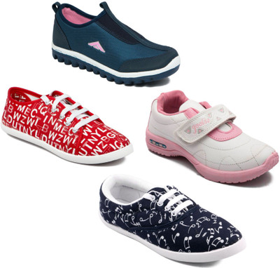 

Asian Women Casual & Running Shoes Combo pack of 4 Casuals For Women(Multicolor