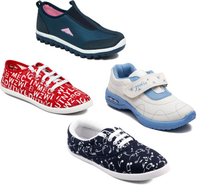 

Asian Women Casual & Running Shoes Combo pack of 4 Casuals For Women(Multicolor