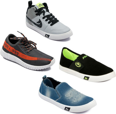 

Asian Men Casual & Running Shoes Combo Pack of 4 Casuals For Men(Multicolor