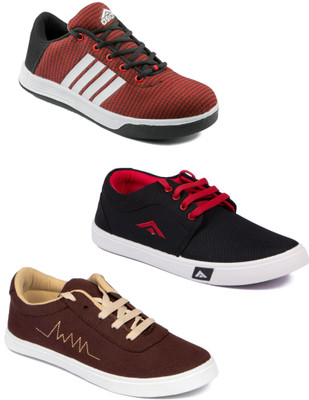 

Asian Men Casual & Running Shoes Combo Pack of 3 Casuals For Men(Multicolor