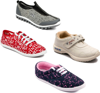 

Asian Women Casual & Running Shoes Combo pack of 4 Casuals For Women(Multicolor