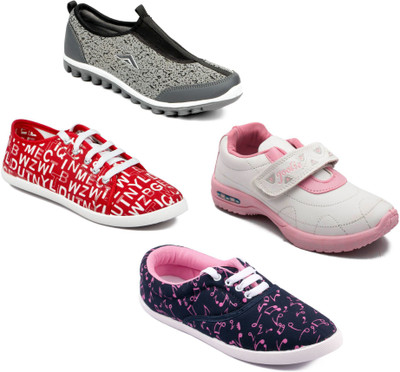 

Asian Women Casual & Running Shoes Combo pack of 4 Casuals For Women(Multicolor