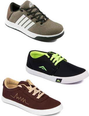 

Asian Men Casual & Running Shoes Combo Pack of 3 Casuals For Men(Multicolor