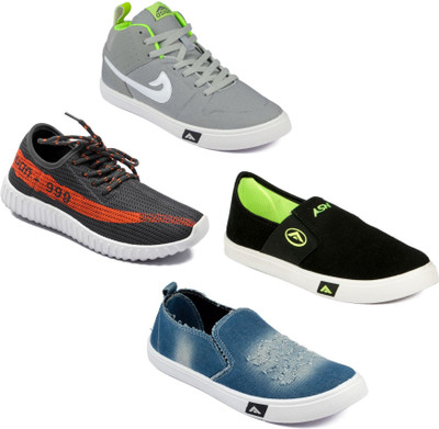 

Asian Men Casual & Running Shoes Combo Pack of 4 Canvas Shoes For Men(Multicolor