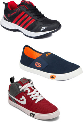 

Asian Men Casual & Running Shoes Combo Pack of 3 Casuals For Men(Multicolor