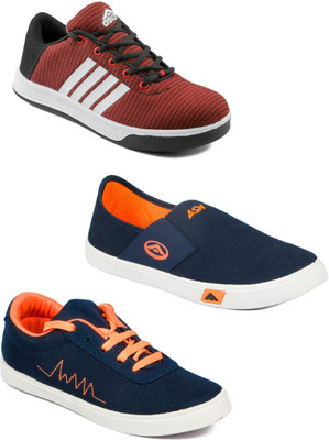 

Asian Men Casual & Running Shoes Combo Pack of 3 Casuals For Men(Multicolor