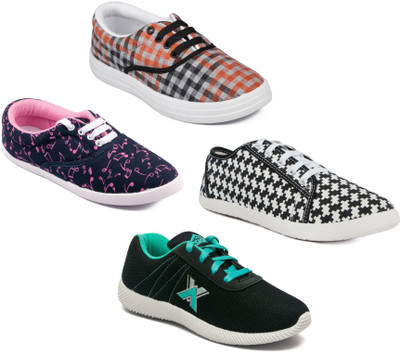 

Asian Women Casual & Running Shoes Combo Pack of 4 Casuals For Women(Multicolor