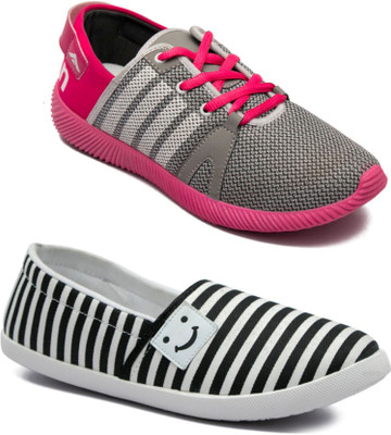 

Asian women's casual shoes combo pack of 2 Casuals For Women(Multicolor