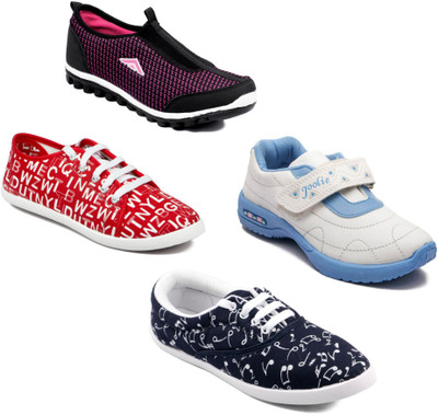 

Asian Women Casual & Running Shoes Combo pack of 4 Casuals For Women(Multicolor