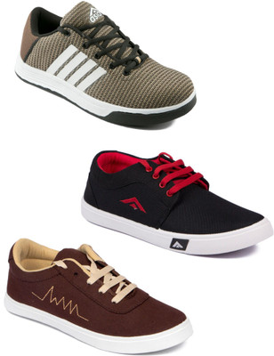 

Asian Men Casual & Running Shoes Combo Pack of 3 Casuals For Men(Multicolor