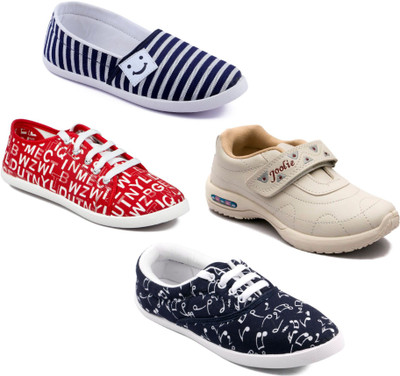 

Asian Women Casual & Running Shoes Combo pack of 4 Casuals For Women(Multicolor