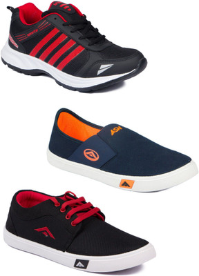 

Asian Men Casual & Running Shoes Combo Pack of 3 Casuals For Men(Multicolor
