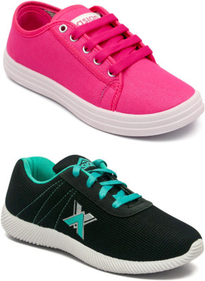 

Asian women's casual shoes combo pack of 2 Casuals For Women(Multicolor