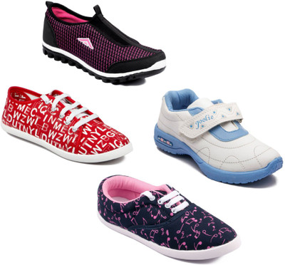 

Asian Women Casual & Running Shoes Combo pack of 4 Casuals For Women(Multicolor