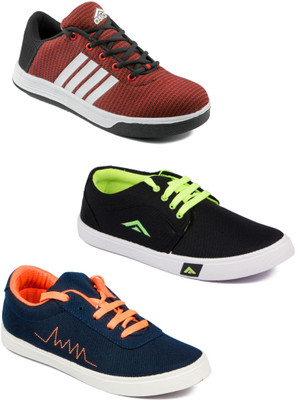 

Asian Men Casual & Running Shoes Combo Pack of 3 Casuals For Men(Multicolor