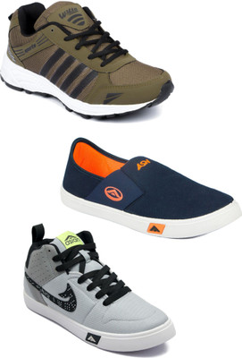 

Asian Men Casual & Running Shoes Combo Pack of 3 Casuals For Men(Multicolor