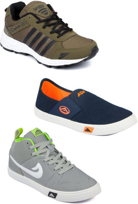 

Asian Men Casual & Running Shoes Combo Pack of 3 Casuals For Men(Multicolor
