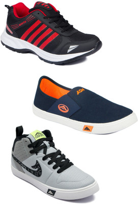 

Asian Men Casual & Running Shoes Combo Pack of 3 Casuals For Men(Multicolor