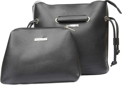 

Morbido Girls Casual Black Leatherette Sling Bag