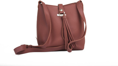 

Morbido Girls Casual Red Leatherette Sling Bag
