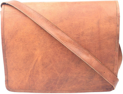 

Gosling Men & Women Casual Brown Genuine Leather, Canvas Messenger Bag